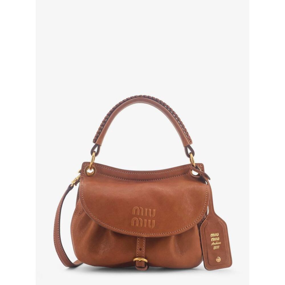 Miu Miu Women Rendez-Vous Leather Handbag